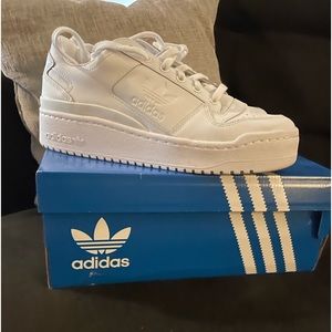 Adidas Forum Bold all White women size 8 1/2 brand new never worn